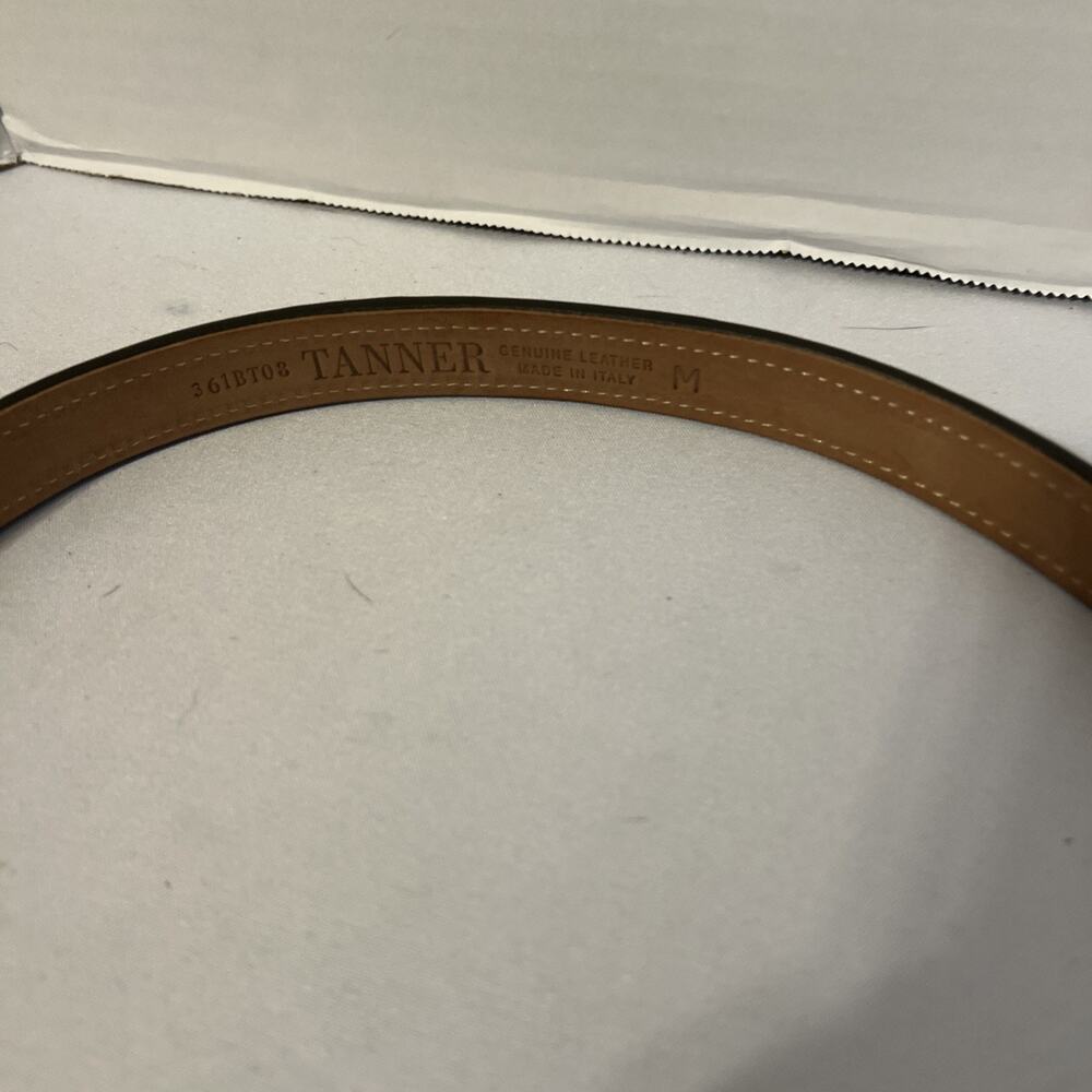 Tanner Women’s Dark Leather Belt Made In Italy 361bt08. Size 36 - Picture 2 of 6